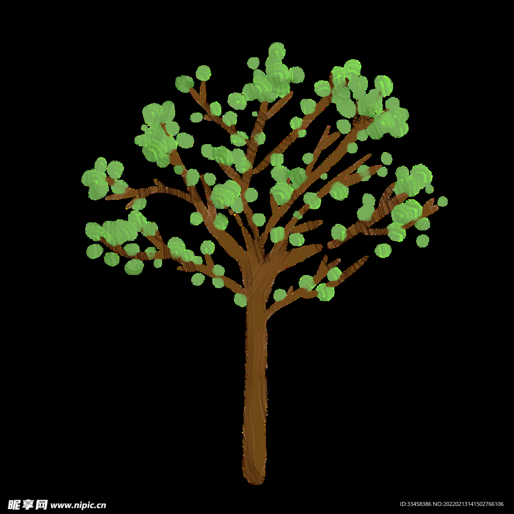 植树节之手绘风格小树