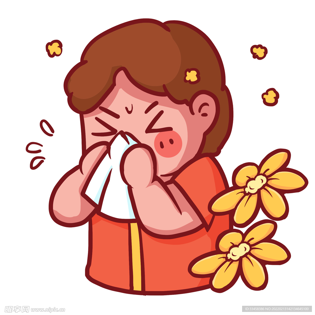 春天花粉过敏捂鼻子