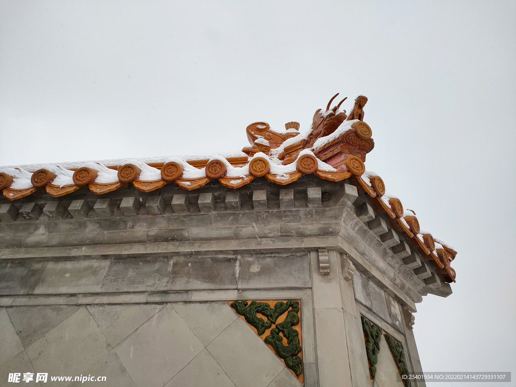 北京德寿寺复古屋檐