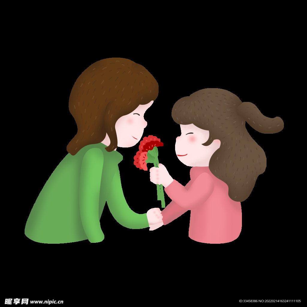 妇女节母女送花