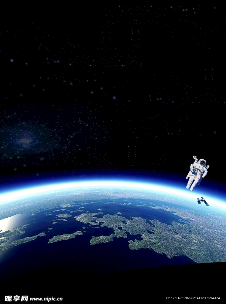宇航员太空背景