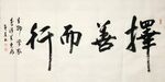 择善而行 杨克东书法 鸿鹄