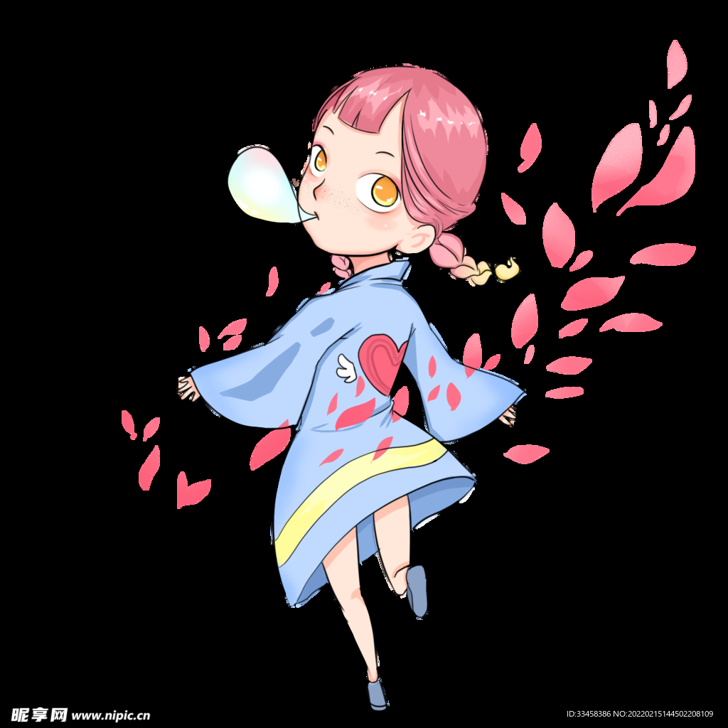 花瓣中的女孩