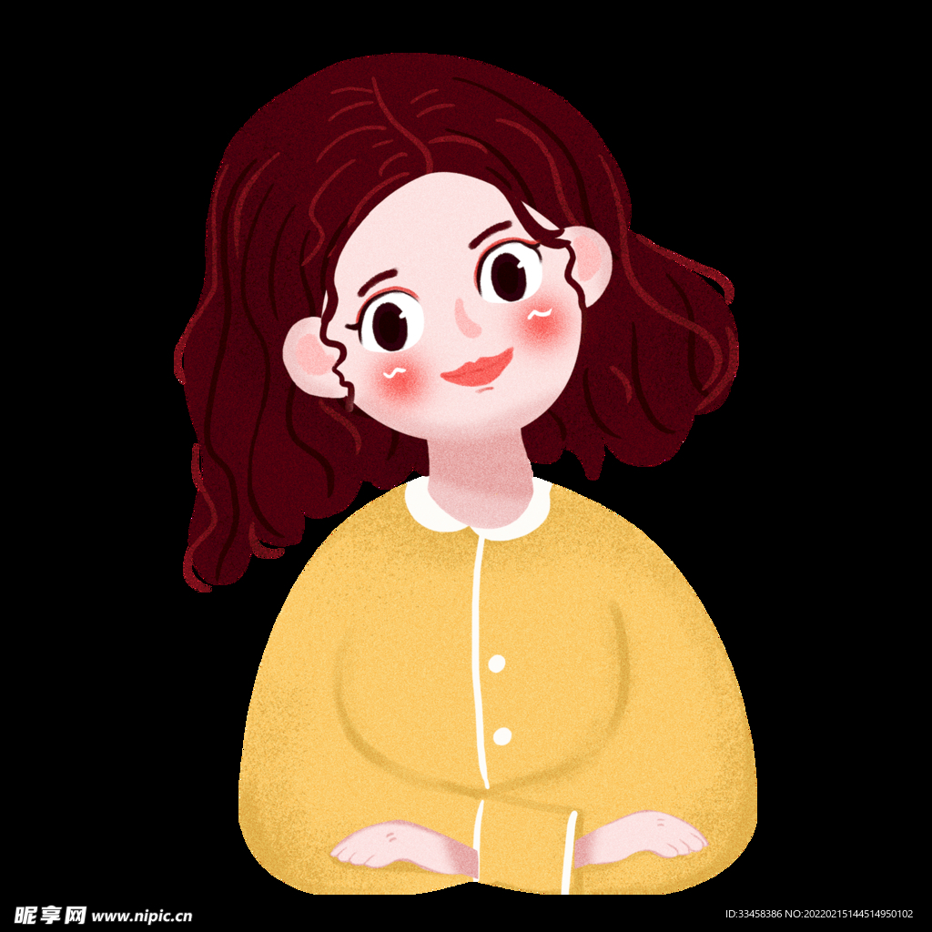 卡通女生节手绘女孩