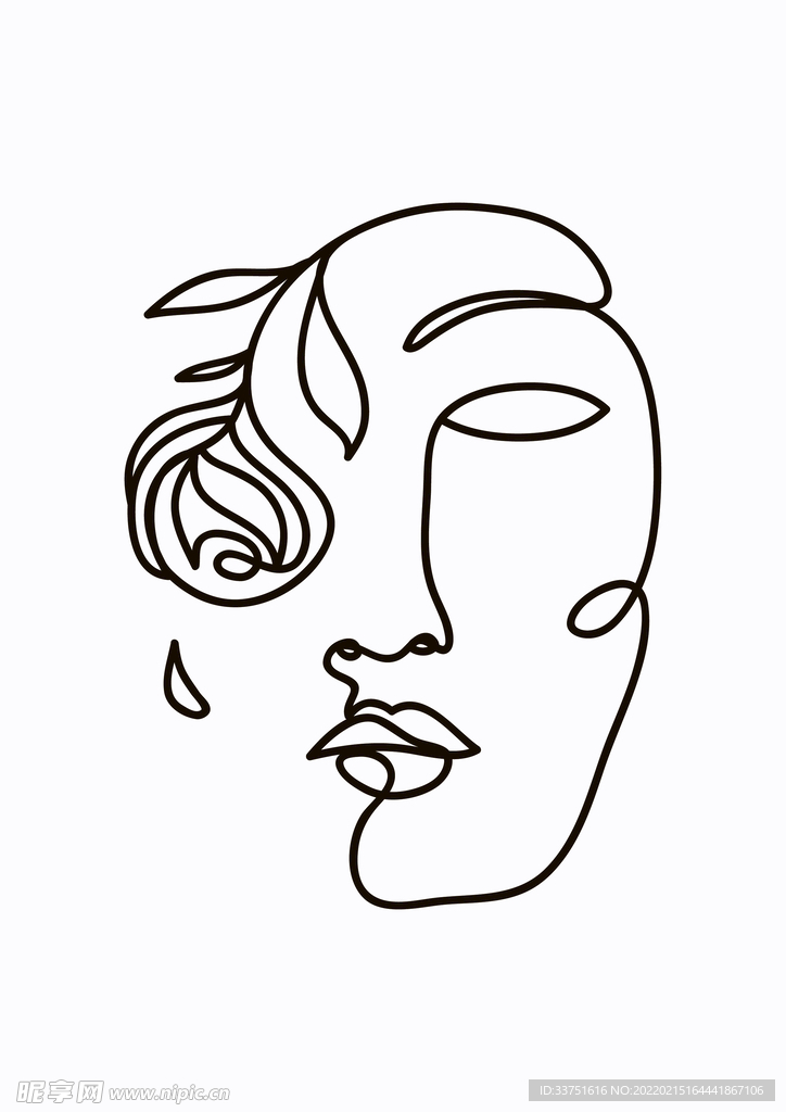 抽象女人插画