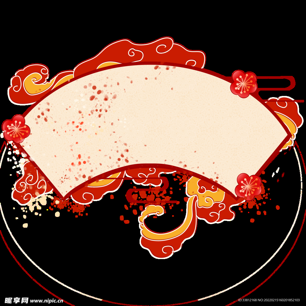 中国风扇面画框