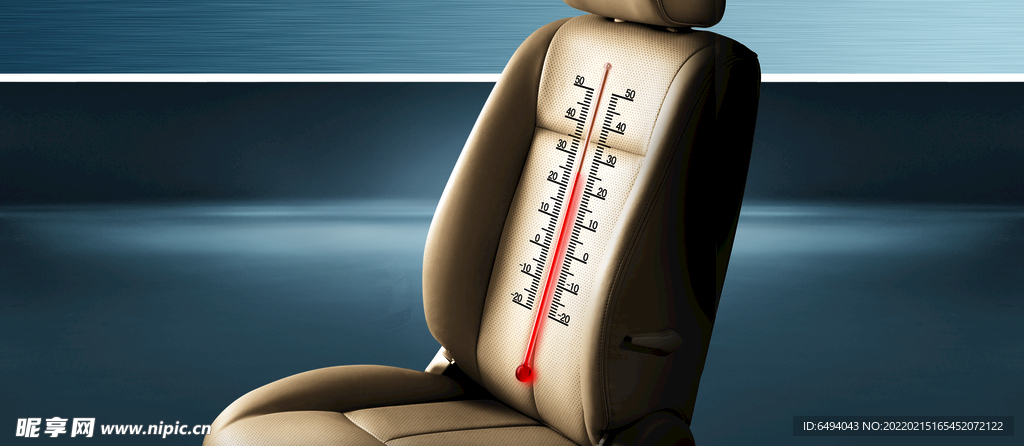 汽车座椅温度计背景