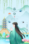 二十四节气春分海报设计