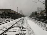 冬天下雪铁路双曲线