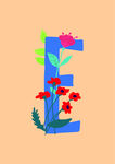 字母花卉