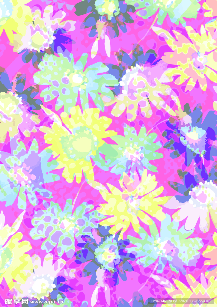 色彩花卉