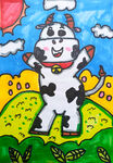 奶牛儿童画