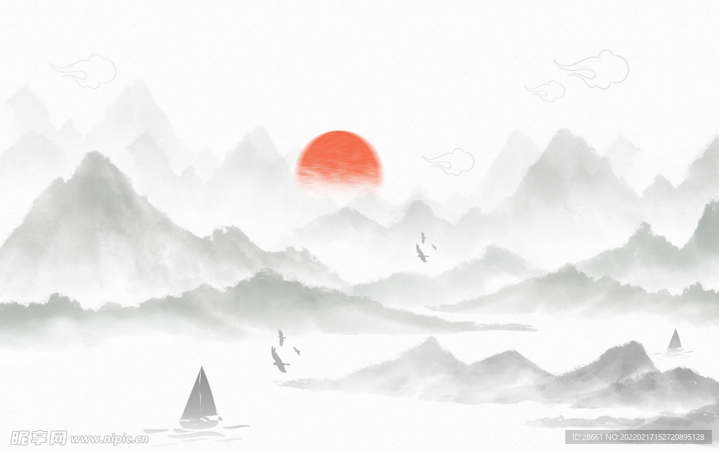 中国风山水图