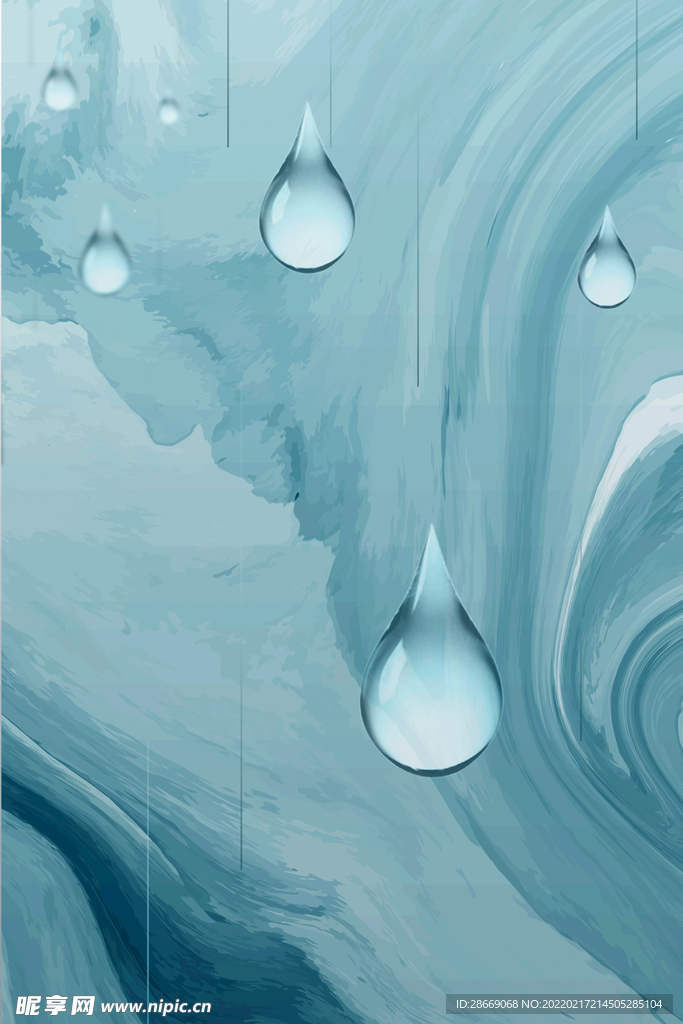 水滴液体纹理粗糙节气宣传背景