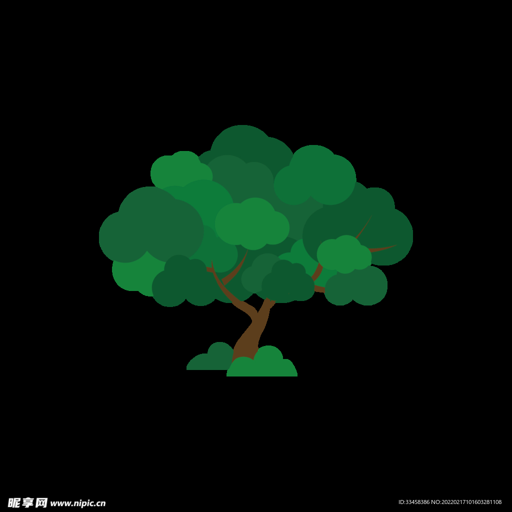 树卡通植物绿色环保