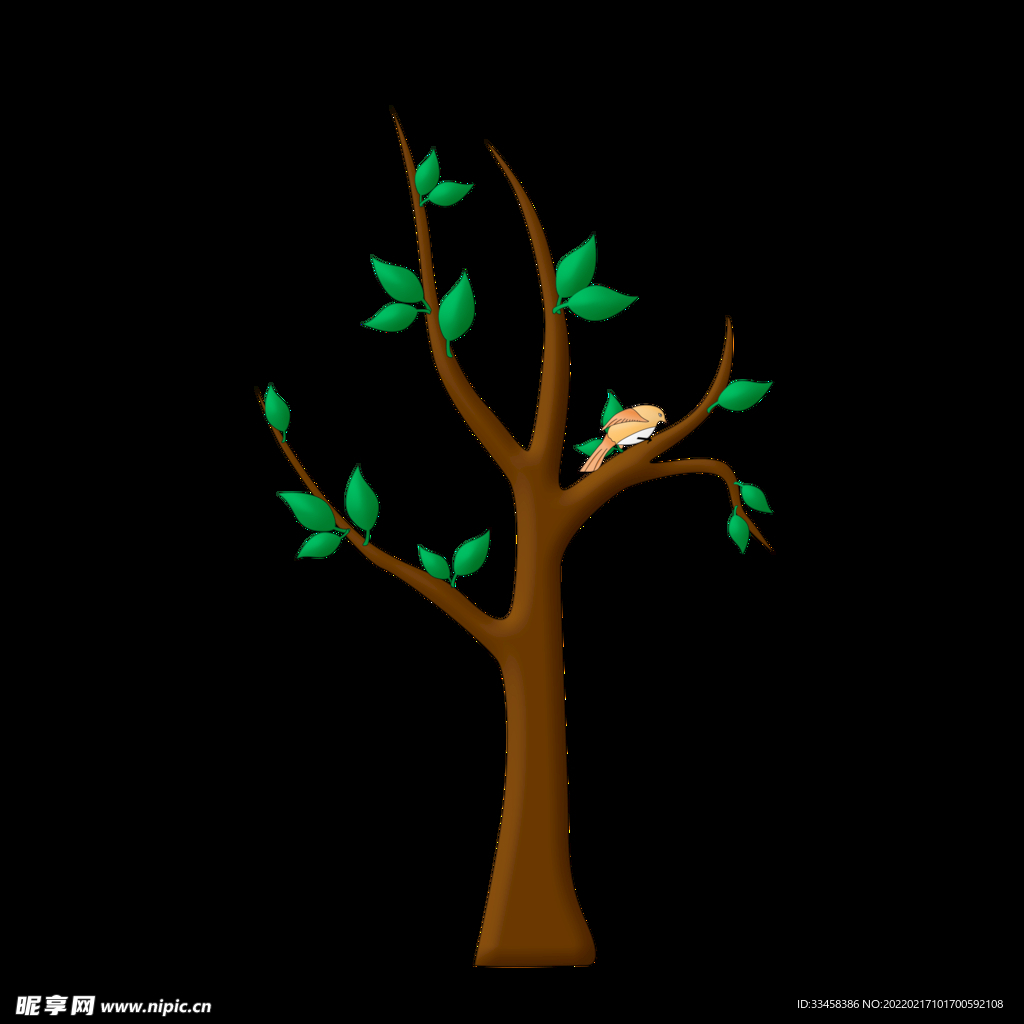 植树节绿色卡通小树苗卡通树