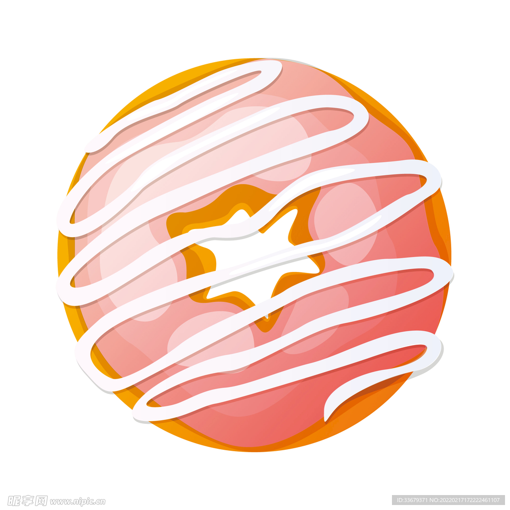 粉色奶油甜甜圈