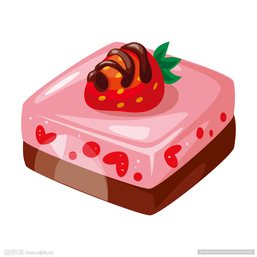 粉色草莓果酱蛋糕