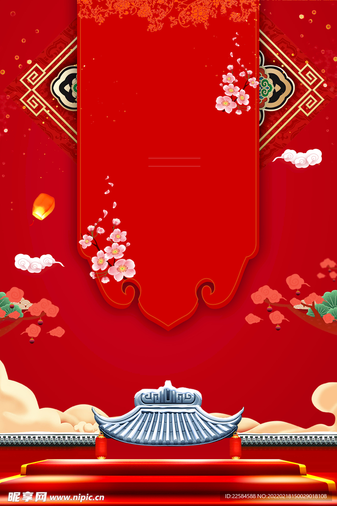 红色背景