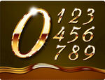 金色质感数字