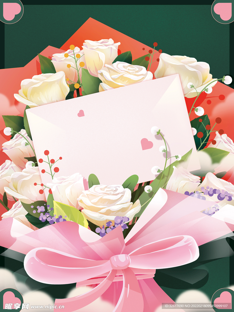 花束信封海报