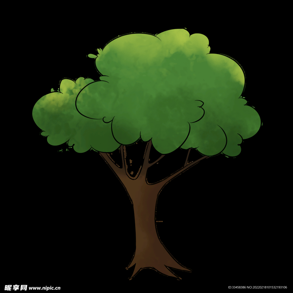 绿色植物大树元素