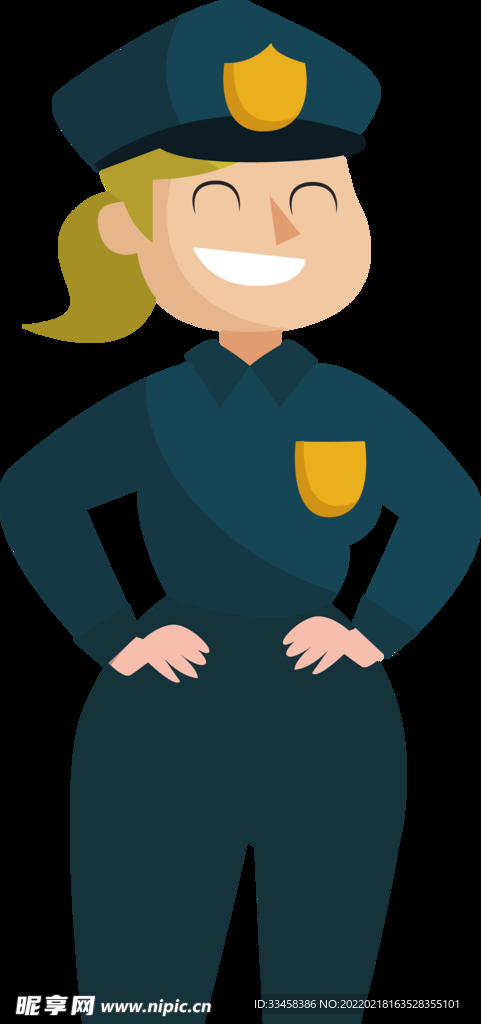 五一劳动节卡通人物保安