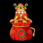 新年虎元素