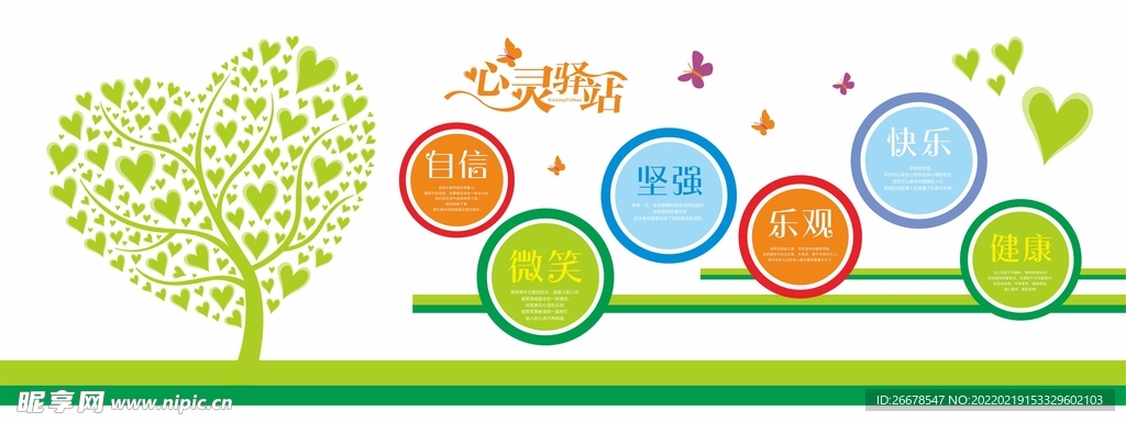 心灵驿站文化墙