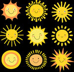 可爱太阳素材简笔画PNG图标