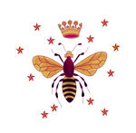 方巾 皇冠蜜蜂