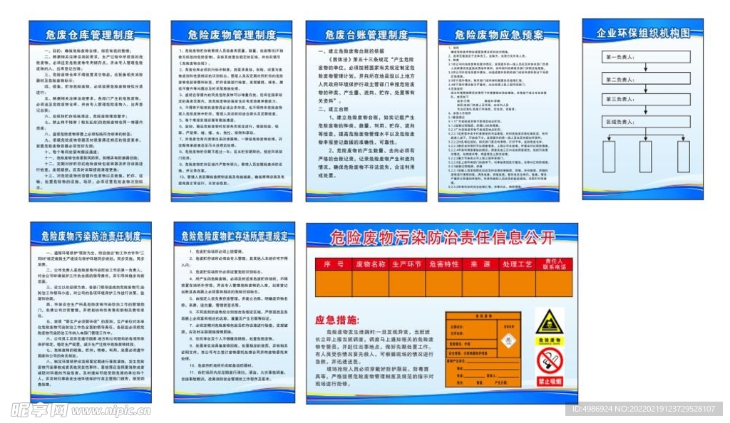 危险废物制度牌