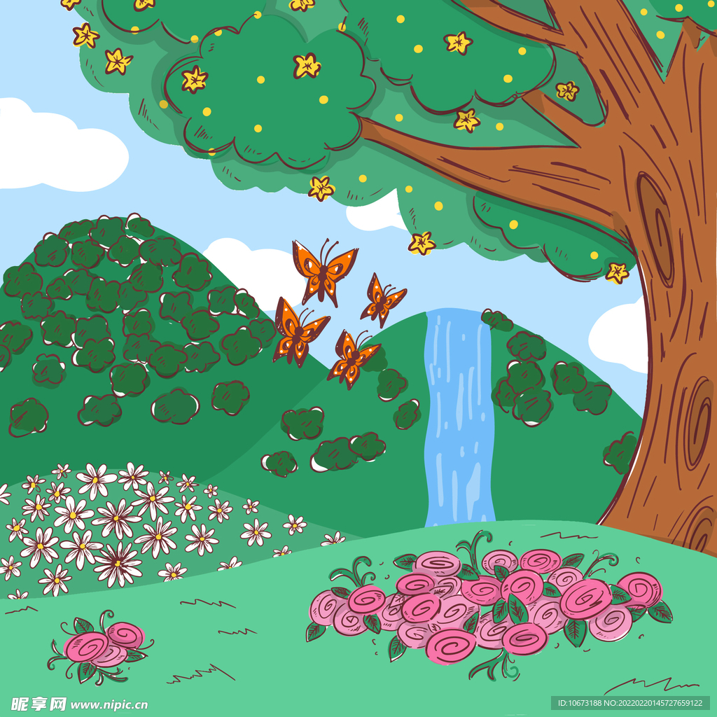 矢量春天背景