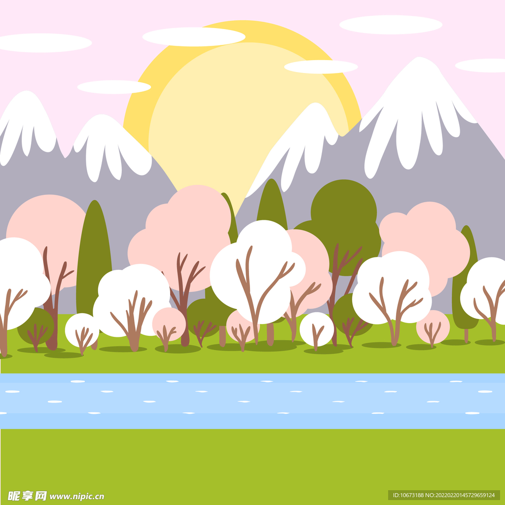 矢量春天背景