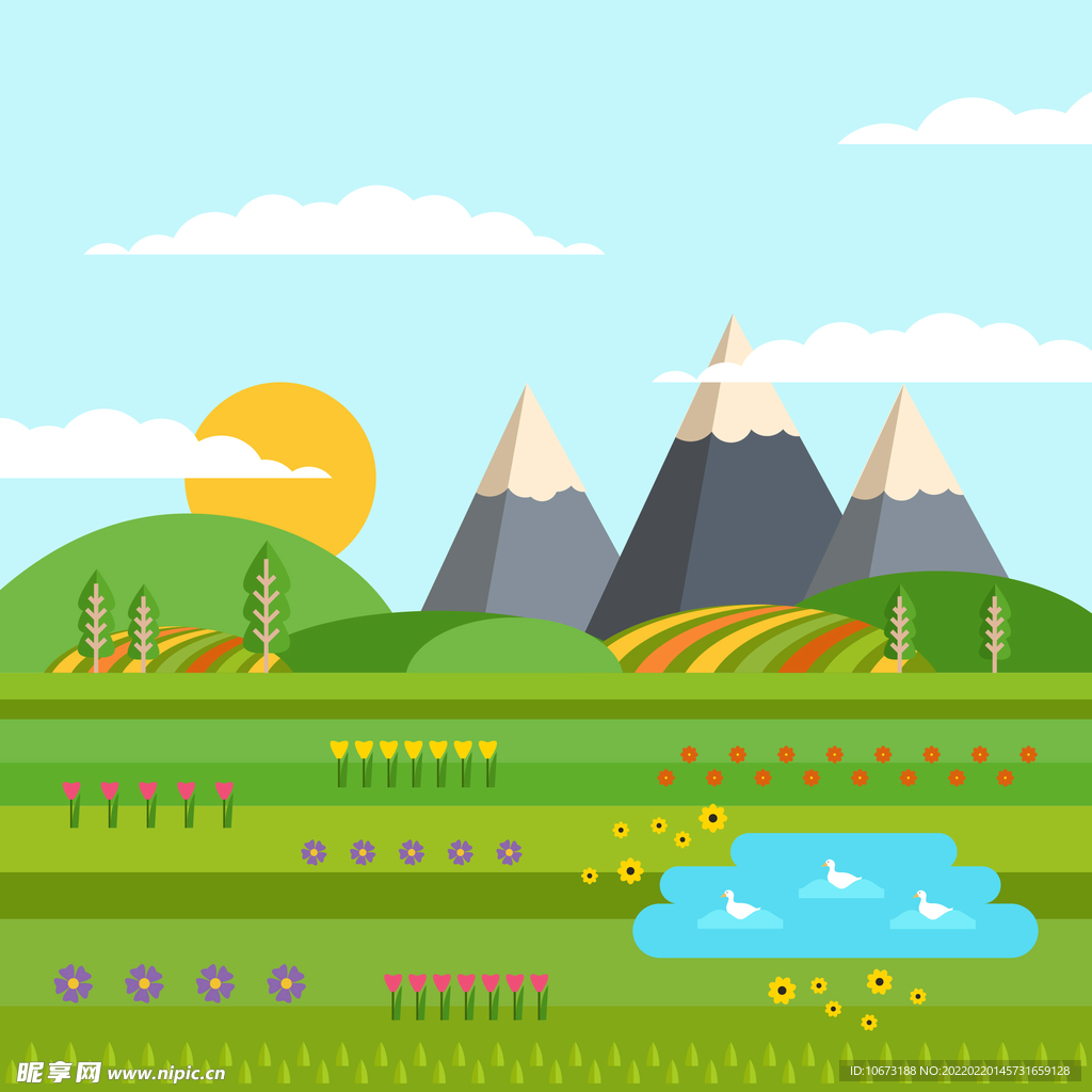 矢量春天背景