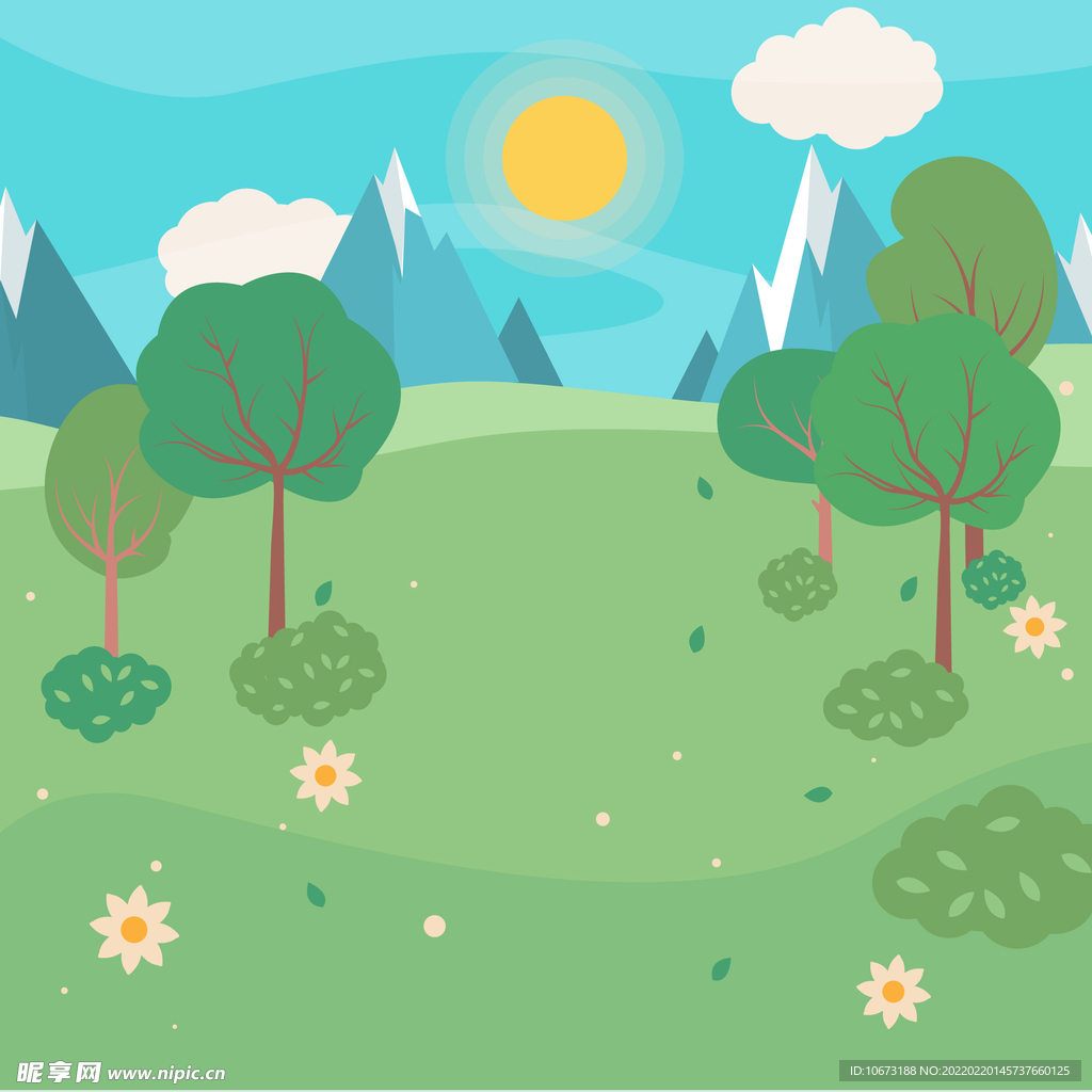 矢量春天背景