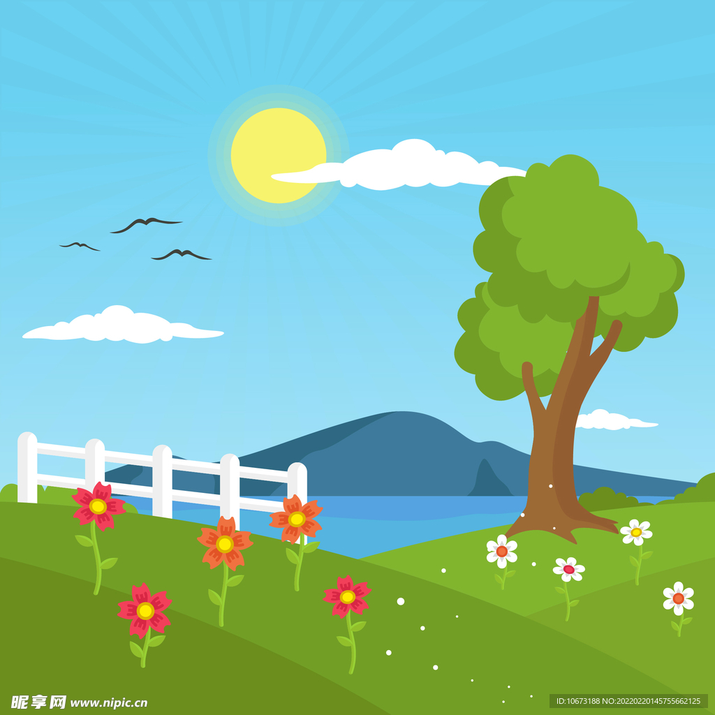 矢量春天背景
