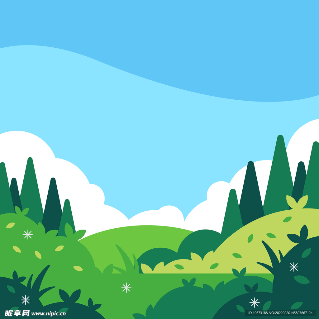 矢量春天背景