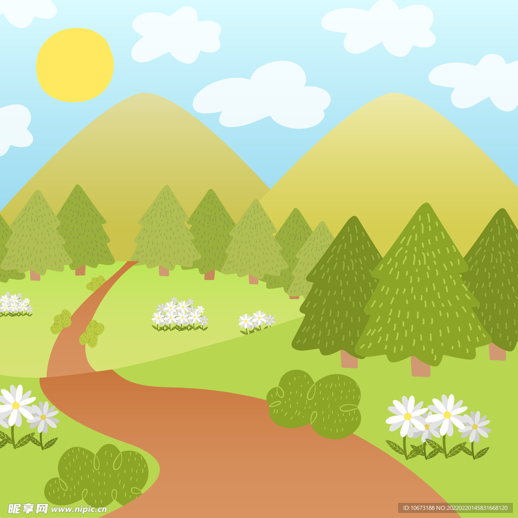 矢量春天背景