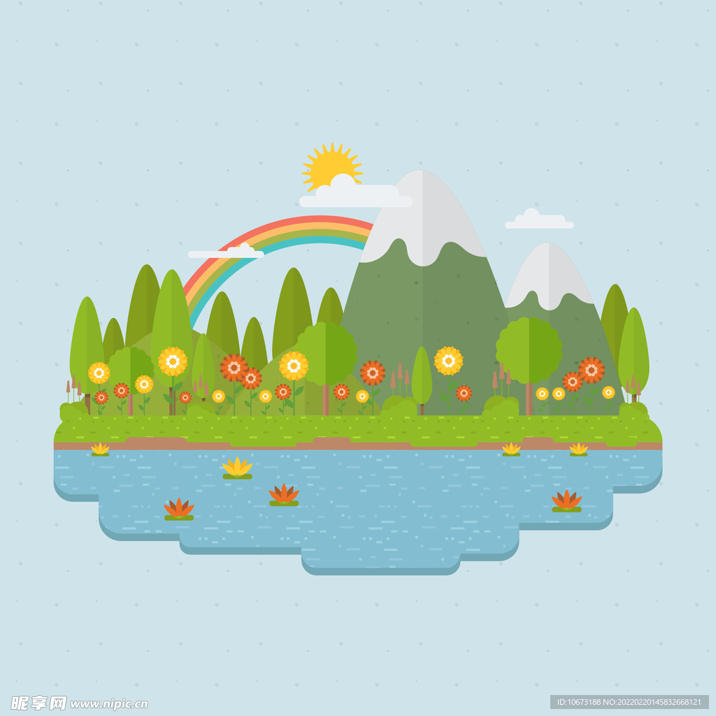 矢量春天背景