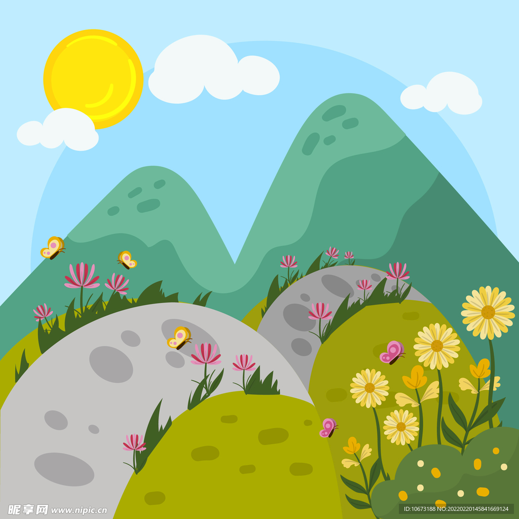 矢量春天背景
