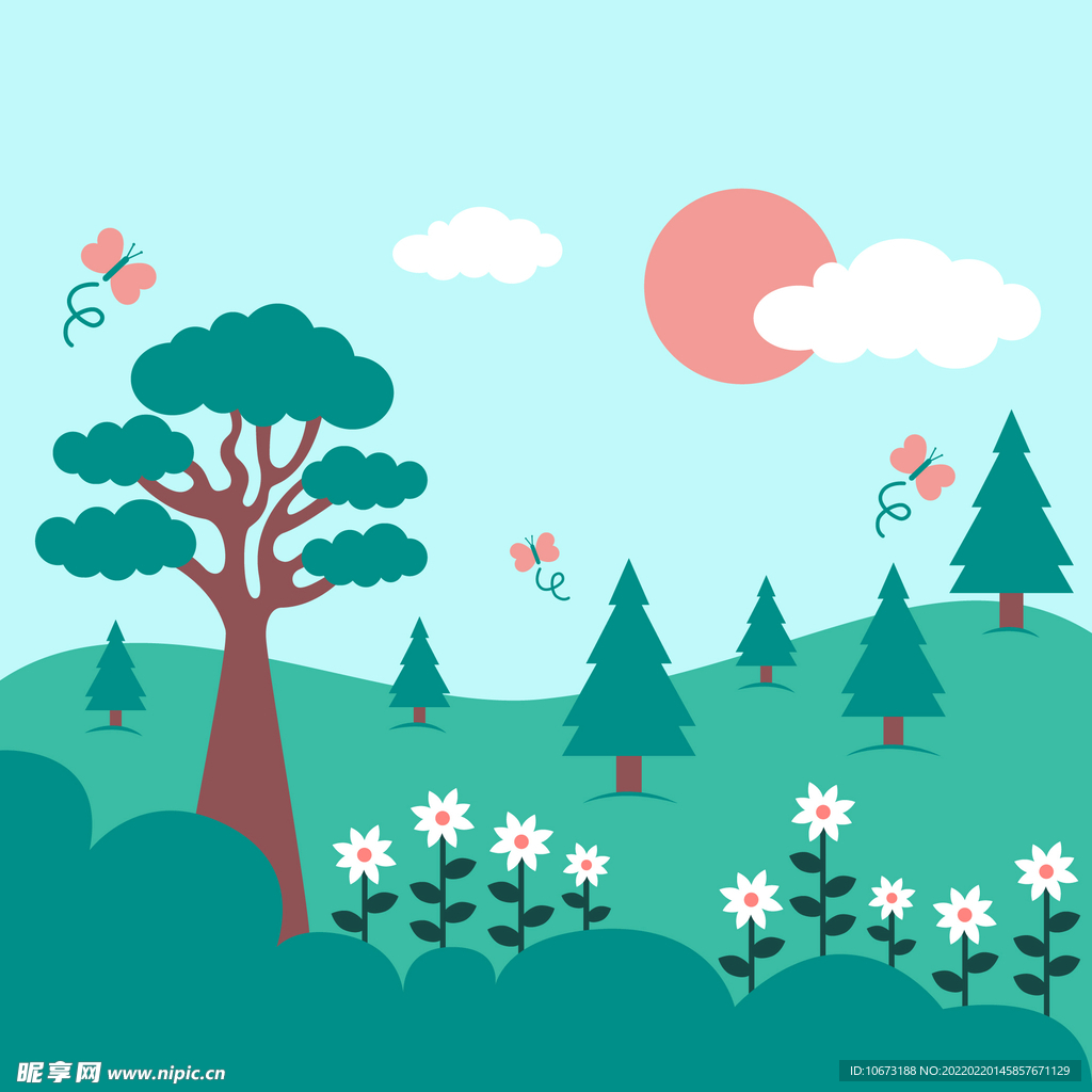 矢量春天背景