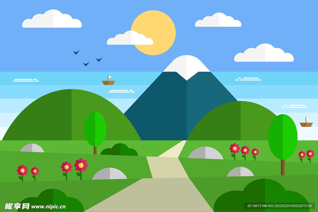 矢量春天背景