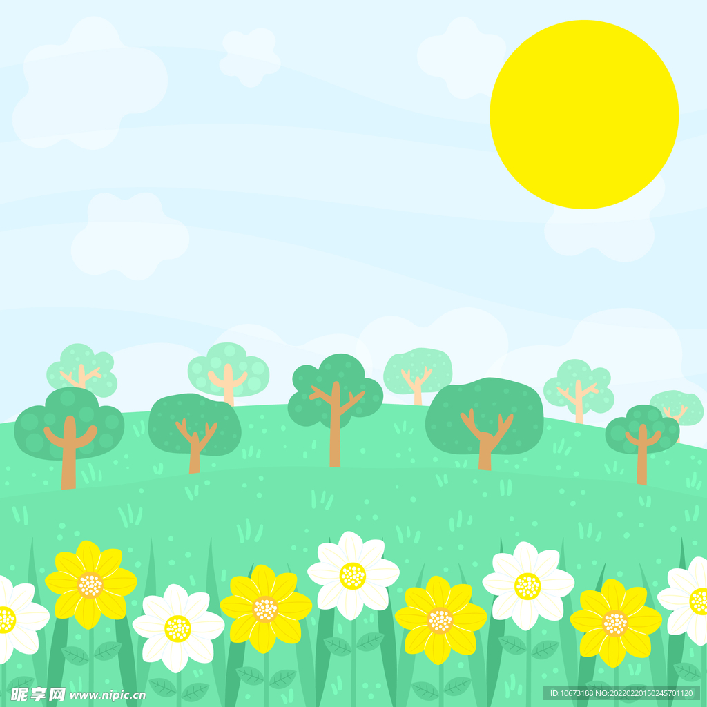 矢量春天背景