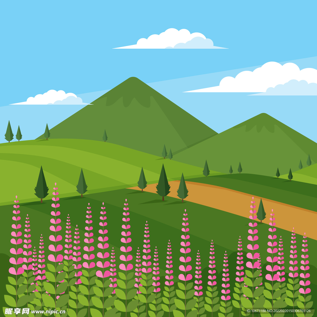 矢量春天背景