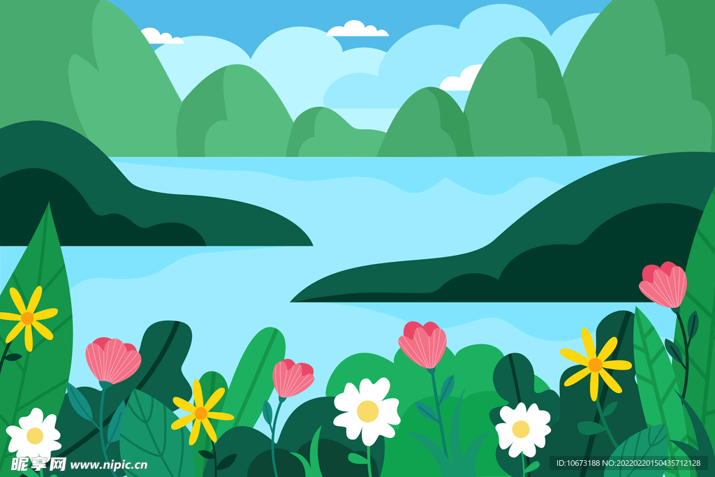 矢量春天背景