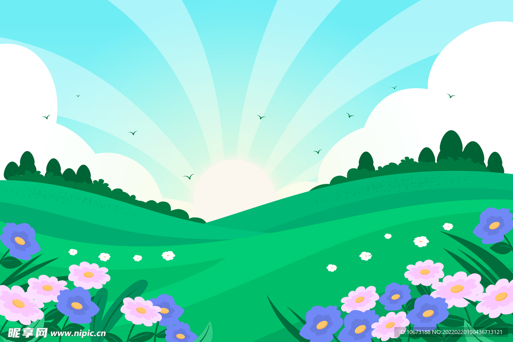 矢量春天背景