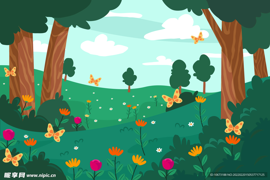 矢量春天背景