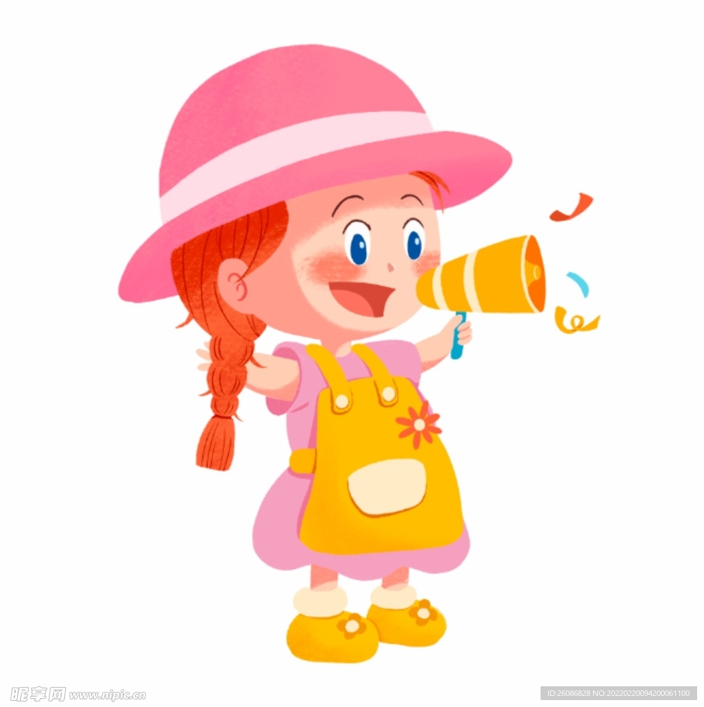 小女孩可爱开学郊游