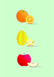 水果组合插画